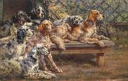 Osthaus, Edmund Henry Seven English Setters oil painting picture wholesale